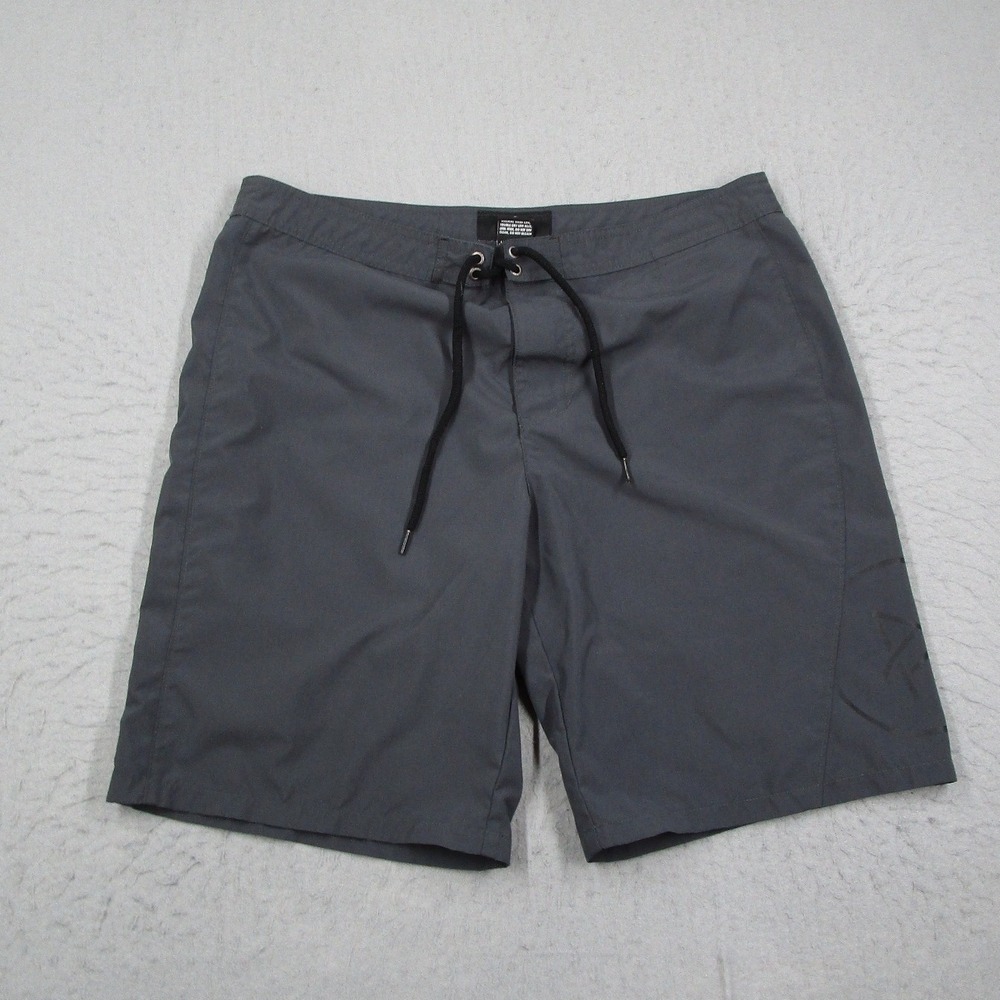 Aether Mens Board Shorts Gray Swim Trunks Size 34 Polyester RN 125649